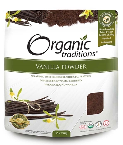 Picture of Organic Traditions Organic Traditions Vanilla Powder, 100g (6 pack)