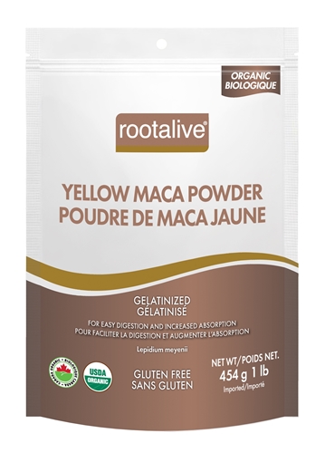 Picture of Rootalive Inc. Rootalive Organic Gelatinized Yellow Maca Powder, 454g