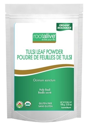 Picture of Rootalive Inc. Rootalive Organic Tulsi Leaf Powder, 100g