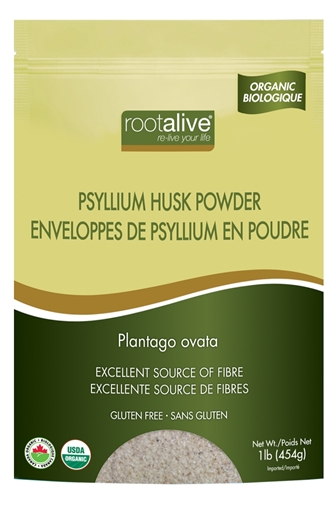 Picture of Rootalive Inc. Rootalive Organic Psyllium Husk Powder, 454g