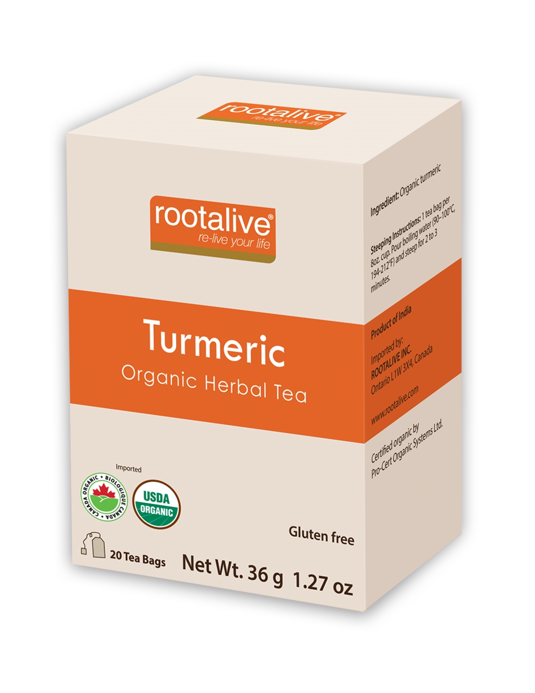 Rootalive Organic Turmeric Tea Canada's