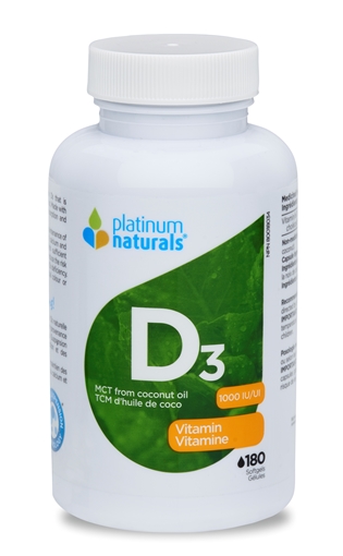 Picture of Platinum Naturals Platinum Naturals Vitamin D3, 180 Softgels
