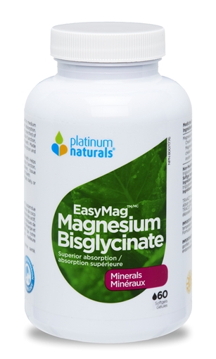 Picture of Platinum Naturals Platinum Naturals EasyMag® Magnesium Bisglycinate, 60 Softgels