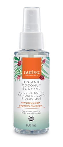 Picture of Nutiva Nutiva Coconut Body Oil, Energizing Ginger 100ml