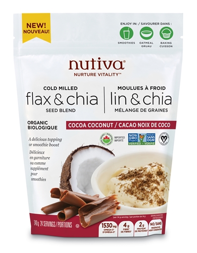 Picture of Nutiva Nutiva Organic Flax & Chia, Coconut 340g