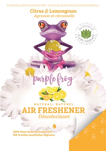 Picture of Purple Frog Products Purple Frog Refresh Pod, Citrus & Lemongrass 12pods
