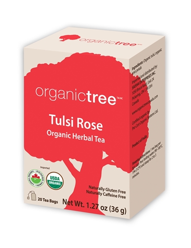 Picture of Organictree Organictree Organic Tulsi Rose Tea, 20 Bags