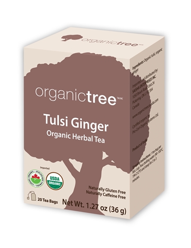 Picture of Organictree Organictree Organic Tulsi Ginger Tea, 20 Bags