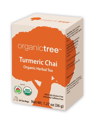 Picture of Organictree Organictree Organic Turmeric Chai Tea, 20 Bags