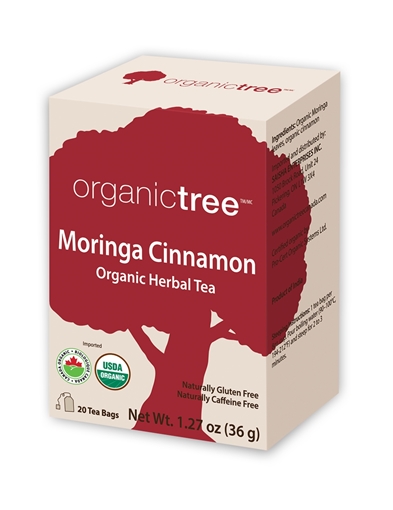 Picture of Organictree Organictree Organic Moringa Cinnamon Tea, 20 Bags