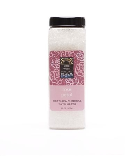 Picture of One With Nature One With Nature Spa Blend Rose Petal Bath Salts, 907g