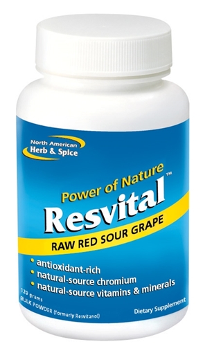 Picture of North American Herb & Spice North American Herb & Spice Resvital Red Sour Grape Powder, 120g
