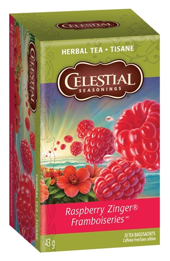 Picture of Celestial Tea Celestial Tea Raspberry Zinger, 20 Bags