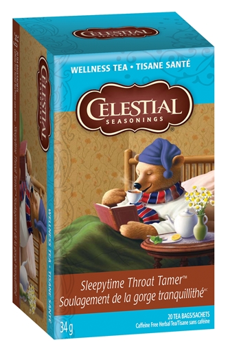 Picture of Celestial Tea Celestial Tea Sleepytime Throat Tamer, 20 Bags