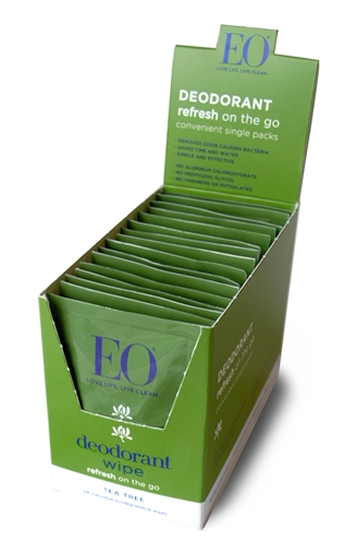 Picture of EO Products EO Products Deodorant Tea Tree Wipes, 24 Wipes