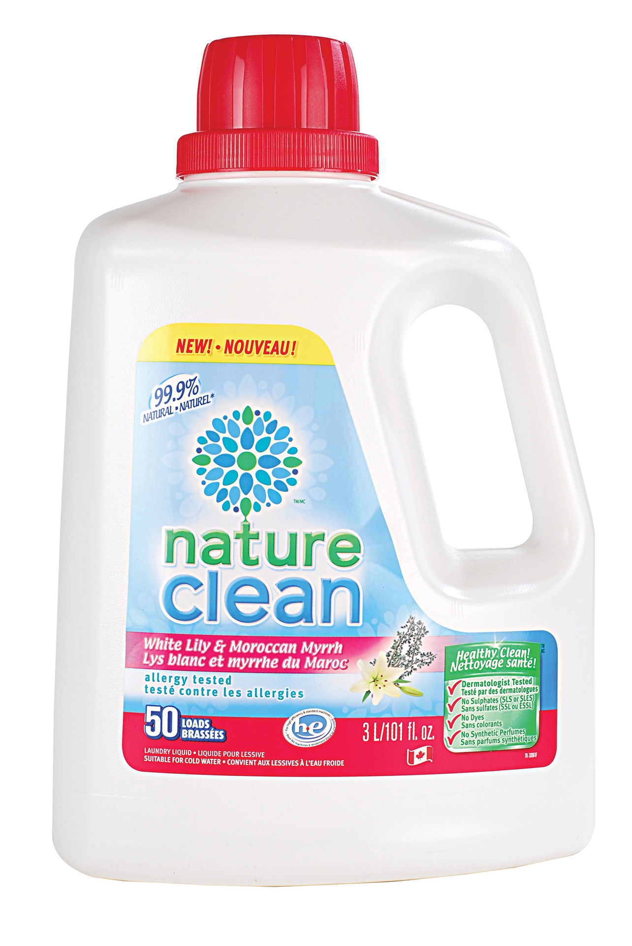 Nature Clean Laundry Liquid, White Lily & Moroccan Myrrh 3L | BuyWell ...