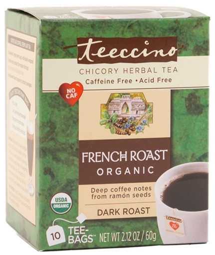 Picture of Teeccino Teeccino French Roast Herbal Tea, 10 Bags
