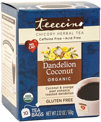 Picture of Teeccino Teeccino Dandelion Coconut Herbal Tea, 10 Bags