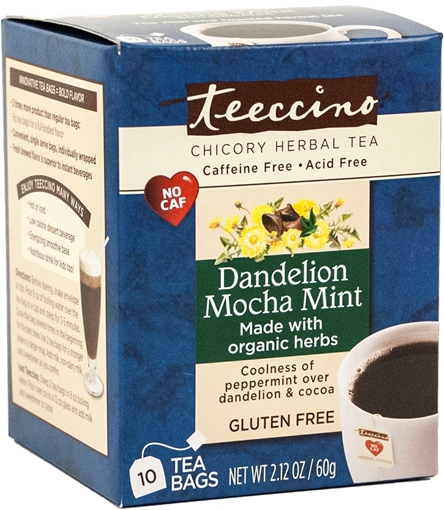 Picture of Teeccino Teeccino Dandelion Mocha Mint Herbal Tea, 10 Bags