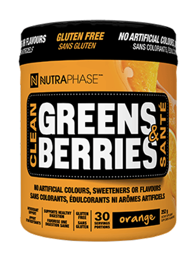 Picture of Nutraphase Nutraphase Clean Greens & Berries Superfood, Orange 252g