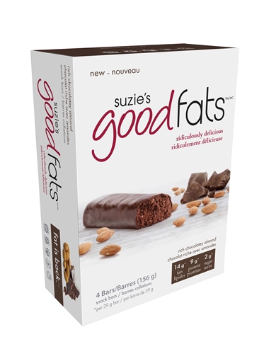 Picture of Suzie's Good Fats Company Suzie's Good Fats Snack Bars, Rich Chocolate Almond 4x39g