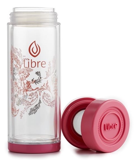 Picture of Libre Infusers Libre Infusers Garden Dance Glass Infuser, Pink 260ml