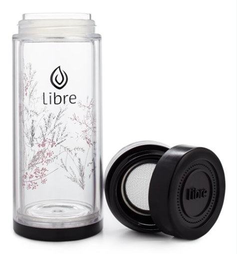 Picture of Libre Infusers Libre Infusers Brush Glass Infuser, Black 420ml