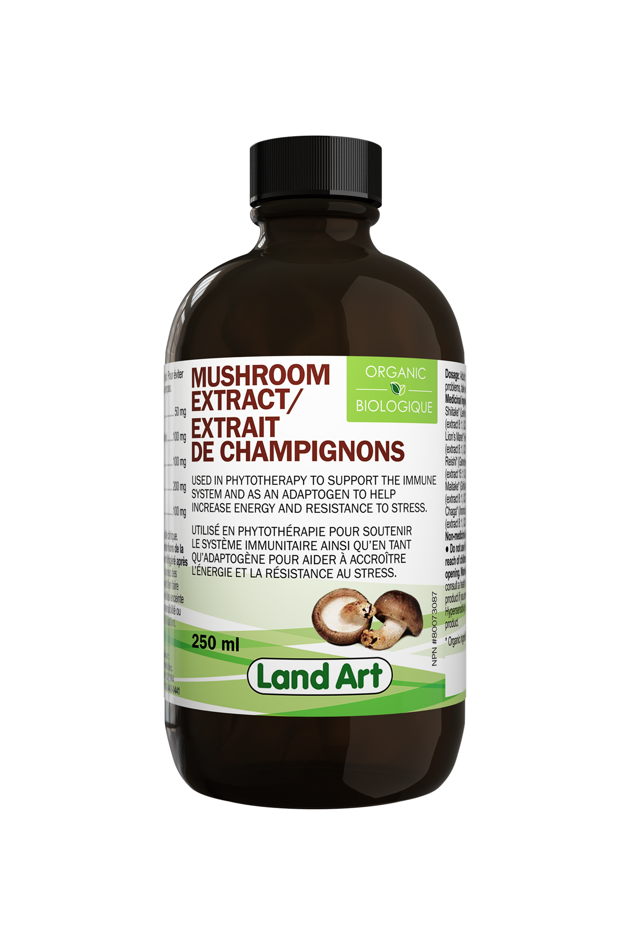 Land Art Organic Mushroom Extract Canada