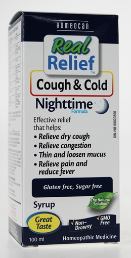 Picture of Homeocan Homeocan Real Relief Cough & Cold Nighttime Syrup, 100ml