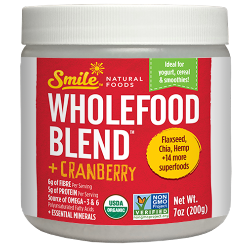 Picture of Smile Natural Foods™ Smile Natural Foods Wholefood Blend, Cranberry 200g