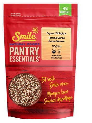 Picture of Smile Natural Foods™ Smile Natural Foods Organic Tricolour Quinoa, 737g