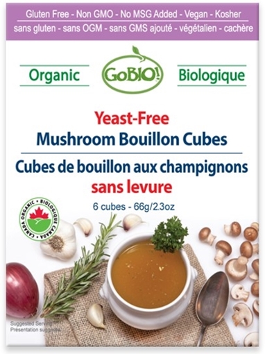 Picture of GoBIO! Organics GoBIO! Yeast-Free Organic Bouillon Cubes, Mushroom 66g