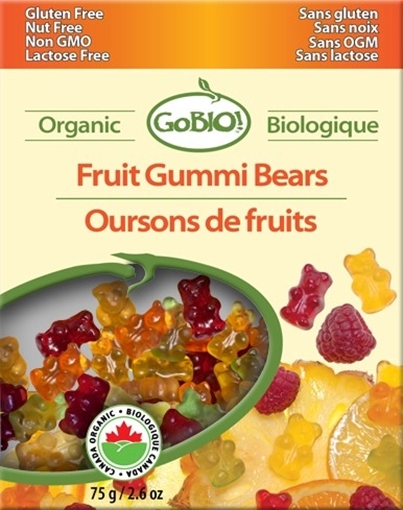 Picture of GoBIO! Organics GoBIO! Organic Fruit Gummi Bears 75g