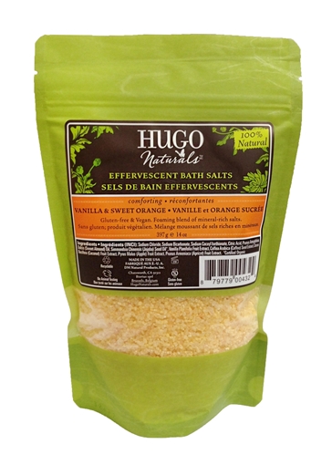 Picture of Hugo Naturals Hugo Naturals Effervescent Bath Salts, Vanilla & Sweet Orange 397g