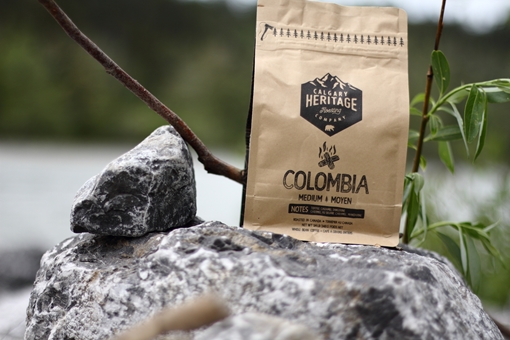 Picture of Calgary Heritage Roasting Company Ltd. Colombian whole bean coffee, MED 340 Grams