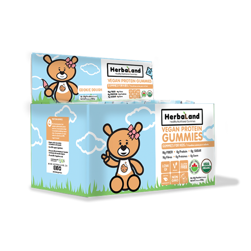 Picture of Herbaland Herbaland Protein Gummies for Kids, Cookie Dough 30g
