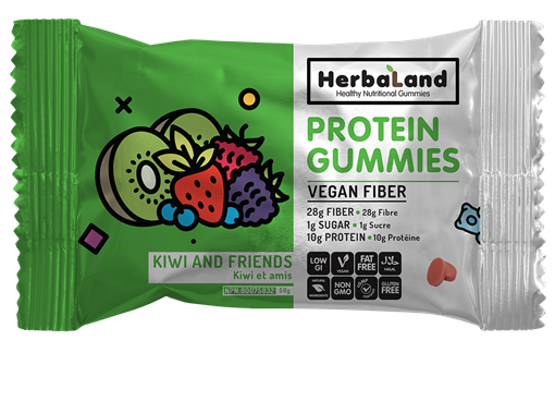 Picture of Herbaland Herbaland Protein Gummies, Kiwi & Friends 50g