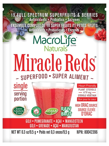 Picture of MacroLife Naturals MacroLife Naturals Miracle Reds Superfood Single Serve Box, 12x112.8g