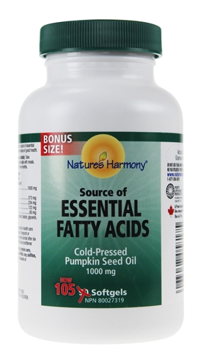 Picture of Nature's Harmony Natures Harmony Pumpkin Seed Oil 1000 mg, 105 Softgels
