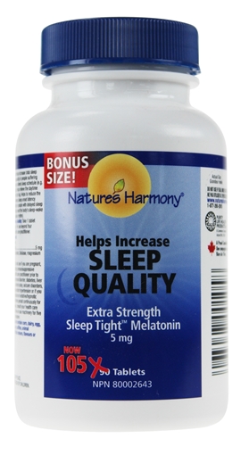 Picture of Nature's Harmony Natures Harmony Sleep Tight Extra Strength Melatonin, 5mg