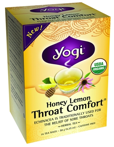 Picture of Yogi Organic Teas Yogi Honey Lemon Throat Comfort Tea, 16 Bags
