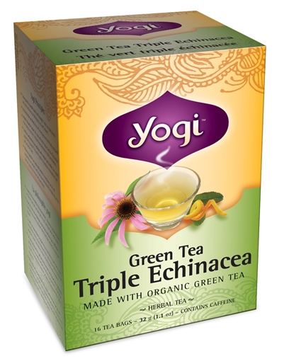 Picture of Yogi Organic Teas Yogi Green Tea Triple Echinacea, 15 Bags