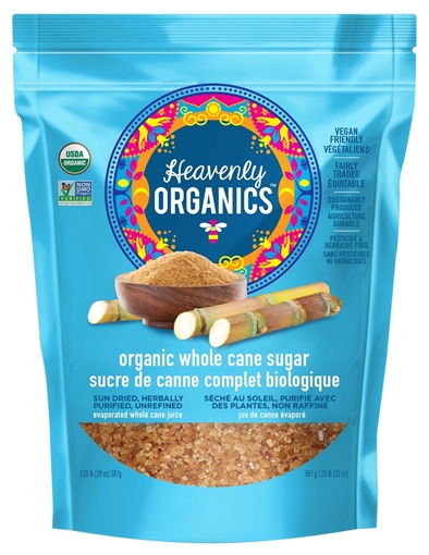 Picture of Heavenly Organics Heavenly Organics 100% Organic Whole Cane Sugar, 567g