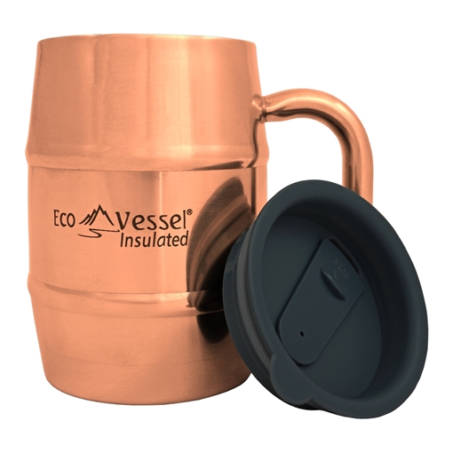 Picture of Eco Vessel LLC Eco Vessel Double Barrel Insulated Coffee/Beer Mug, Copper 500ml