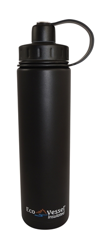 Picture of Eco Vessel LLC Eco Vessel The Boulder Insulated Bottle, Black 700ml