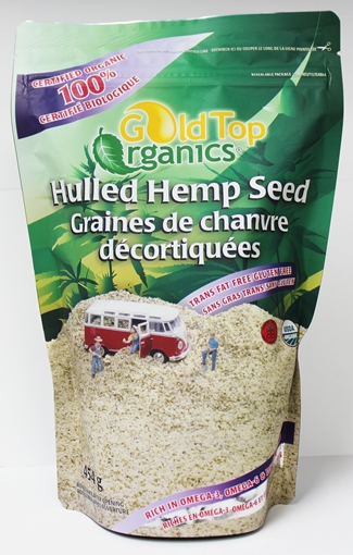 Picture of Gold Top Organics Gold Top Organics Hulled Hemp Seeds, 454g