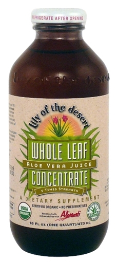 Picture of Lily Of The Desert Lily Of The Desert Whole Leaf Aloe Vera Juice Concentrate, Glass 473ml