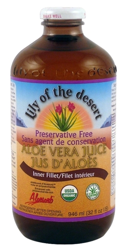 Picture of Lily Of The Desert Lily of the Desert Aloe Vera Juice Inner Fillet, Glass 946ml