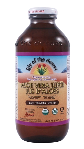 Picture of Lily Of The Desert Lily of the Desert Aloe Vera Juice Inner Fillet, Glass 473ml