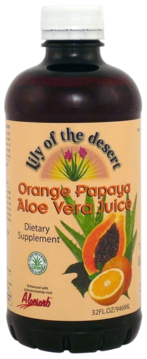 Picture of Lily Of The Desert Lily Of The Desert Orange-Papaya Aloe Vera Juice, 946ml